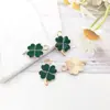 Collar de trébol de cuatro hojas de 20 aceites para el Día de San Valentín, colgante de hierba de la suerte de colores, accesorios de joyería para manualidades