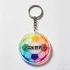Chaveiro Acrílico Plano Tema Copa do Mundo Estojo de Lápis Unisex Mochila Pequeno Pingente Decoração para Jovens