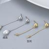 Versão coreana transfronteiriça da nova prata esterlina S925 areia flash simples brincos clássicos brincos brincos femininos brincos de pérolas de água doce fabricantes