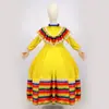 Actuación Mexicana Infantil, Falda de Baile con Vuelo para Niña, Disfraz de Escenario para el Día del Niño, Juego de Rol Étnico