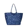 Bolsa de mano grande con estampado de estrellas estilo coreano, adecuada para el uso diario y casual, bolso de hombro versátil, moderno y elegante