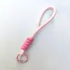 Cordón para Teléfono Anudado con Bloques de Color, Llavero Creativo Tejido a Mano con Cuerda Corta DIY, Cuerda Colgante Desmontable Anti-Pérdida