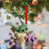 Transfronterizo Nuevo 2023 nuevo Star Wars Yoda adornos de Navidad adornos para decoración de árbol de Navidad Espejo retrovisor del coche