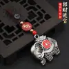 Chaveiro Vintage de Elefante Oco em Prata Tailandesa para Homens e Mulheres, Personalizado, Moderno, Criativo, Pingente de Carro Antigo
