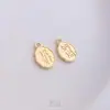 Etiqueta de Bendición de Aleación Nafu Recubierta de Oro de 14 Quilates que Conserva el Color Marca de Bendición Colgante Pequeño para Pulsera DIY Joyería Hecha a Mano Colgante