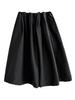 Calça Luxi Design Casual Linha A Solta de Perna Larga para Mulheres Verão Plissada Cintura Elástica Silhueta Calça Cropped 3639