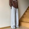 Pantalones de chándal rectos y pesados de estilo americano para hombre, pantalones altos y alargados, pantalones casuales de pierna ancha de talla extra grande con 300 kg de grasa