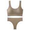 Sutiã sexy feminino em formato de U, sutiã fino com costas bonitas e em formato de T, calcinha em formato de triângulo
