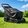 Funda para cortacésped de bicicleta 210D negra con recubrimiento plateado, 800 de presión de agua, tela Oxford engrosada, protección impermeable, a prueba de polvo y a prueba de sol