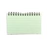 Libreta de notas de índice verde duradera de nicho, taquigrafía de palabras en espiral, libro para examen de ingreso de estudiante, con cuaderno portátil cuadrado de PVC