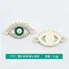 Al por mayor Versión Coreana Colgante Doble Patrón Ojo de Diablo Diamante con Goteo de Aceite Aleación Collar Pulsera Colgante Joyería Accesorios DIY