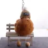 Llavero de muñeca linda durmiendo, lindo colgante de bola de pelo de bebé de dibujos animados, llavero de coche, adornos para bolsa, venta al por mayor