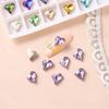 Mayorista Fabricante Corazón Melocotón Torcido Fondo Puntiagudo Cristal Diamante Vidrio Pedrería DIY Ropa Carcasa Teléfono Móvil Pegatina Arte de Uñas Joyería de Diamantes