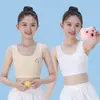 Roupa Íntima Infantil Vestido de Desenvolvimento Algodão Puro Meninas Camada Dupla Coberto no Peito Versão Longa Crianças Maiores Tubo Respirável