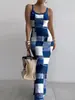 2026 Novo Comércio Exterior Transfronteiriço Moda de Rua Americana Vestido Longo Slim-Fit com Alças para Mulheres, Adequado para o Dia a Dia
