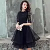 Comercio Exterior Amazon Estilo Coreano Vestido Negro Pequeño Formal 2026 Otoño Invierno Nueva Moda Petite Reunión Anual Vestido Formal Fabricante Venta al por Mayor