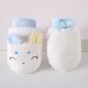 Luvas Anti-Arranhão para Recém-Nascidos 0-6 Meses, Algodão Puro, Respiráveis e Mastigáveis, Artefato Facial Anti-Arranhão para Bebê, Estilo Fino para Primavera e Verão