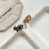 Hebilla de Cinturón Estilo Dulce y Fresco Anillo Estrella para Mujer, Nuevo Bicolor Oro y Plata Esmalte con Incrustaciones de Diamante, Anillo Abierto para Dedo Índice, Diseño Único