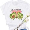 Mulheres Bonito Abacate Casal Amor Desenho Animado Frutas Roupas Estampadas Camiseta Feminina Estampada Top Roupas Doces