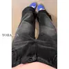 Jeans Rectos Negros y Grises para Mujer, Otoño e Invierno, Forrados de Polar, Tallas Grandes, Corte Holgado, Adelgazantes, Cuerpo Tipo Pera, Cintura Alta, Pantalones de Pierna Ancha