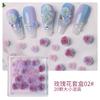 Popular online popular gradiente rosa flor de camélia rosa tridimensional tamanho pequeno unhas jóias acessórios de unhas misturados
