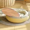 Ninho de Gato de Rattan, Ninho Fresco de Verão, Arranhador de Gato, Ninho de Gato, Tudo-em-Um, Universal para Todas as Estações, Lavável, Não Solta Pelo, Ninho de Dormir Resistente a Arranhões