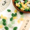 Nuevo broche de acacia de esmalte de color jade imitación chino, hoja de loto, mariposa mixta al por mayor, accesorios de joyería DIY al por mayor