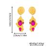Pendientes Irregulares Plisados Estilo Medieval con Perlas de Cristal para Mujer, Pendientes Personalizados de Nicho Transfronterizos de Comercio Exterior