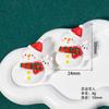 Accesorios de Resina Serie de Conejo Navideño de Dibujos Animados DIY Pegamento Crema Parche para Carcasa de Teléfono Calcomanía para Refrigerador Llavero Almacenamiento