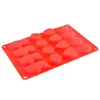 Bandeja de Hielo de Silicona de 16 Piezas Molde para Chocolate Oso Corazón Redondo Forma de Concha Mini Molde para Pastel