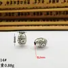 Xizang Plata Estilo Retro Barril Recto Cuentas DIY Accesorios para Joyería Hecha a Mano Pulsera Collar Cuentas de Agujero Grande Accesorios Metabo