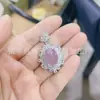 Pingente de Calcedônia Rosa Incrustado Banhado a Prata de Alta Qualidade, Pingente de Calcedônia em Formato de T, Colar com Pingente de Pedra Preciosa Ágata Rosa