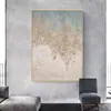 Pintura Decorativa Moderna de Lujo Ligero para Fondo de Sofá de Sala de Estar, Mural de Pared de Arte Abstracto, Pintura Colgante de Alta Gama para Vestíbulo de Entrada