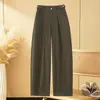 Calça Casual Curva de Algodão Puro para Mulheres, Estilo Fino de Verão 2026, Caimento Relaxado, Efeito Emagrecedor, Calça Pantalona Sete-Oitavos Petite