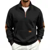 Moletom de malha com gola alta jacquard xadrez pequeno, casual, solto, peso pesado, para atividades ao ar livre, masculino, europeu e americano, outono e inverno, transfronteiriço