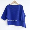 Série Plissada Estilo Miyake Japonês e Coreano Manga Curta Feminino Estilo Urbano Slim Fit Top Alta Qualidade Tt Meia Manga
