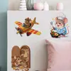 Adesivo de Parede Papai Noel Quebrando a Parede 3D Removível Impermeável Autoadesivo Desenho Animado de Natal Adesivo de Decoração de Parede Atacado