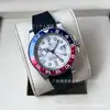 Reloj Rolex GMT con Bisel Coke, Reloj de Greenwich, Reloj Mecánico Rolex, Reloj Impermeable de Acero Inoxidable con Correa de Cuero para Hombre