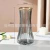 Lujo Ligero Jarrón de Vidrio Transparente Pintado en Oro Flor Seca Sala de Estar Adornos Florales Decorativo Creativo Simple Nórdico Arreglo Floral con Flores Cultivadas en Agua