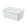 Caja de Almacenamiento Sellada Blanca Pura Estilo Japonés Caja de Almacenamiento para Ropa para el Hogar con Hebilla de Cierre Caja de Almacenamiento para Cocina Acabado de Juguetes para Niños