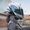 Casco Gxt Casco de Motocicleta para Hombre Cobertura Total Personalizado Genial Motocicleta Doble Lente Casco Abierto Cara Completa Dot