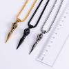 Joyería Nuevo Estilo Punk Acero de Titanio Retro Colgante de Diamante Elemento Joyería Sutra Budista Plataforma Venta al por Mayor Estilo Callejero para Hombre
