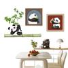 Pintura Decorativa para Sala de Estar de Arte de Nicho, Plantas Verdes Simuladas, Pintura para Pared de Fondo de Sofá, Pintura Divertida de Dibujos Animados para Colgar en la Habitación de Niños