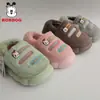 Pantufas de Algodão Babudou, Pantufas de Casa com Calcanhar para Meninos, Meninas e Adultos, Pantufas de Algodão Quentes de Inverno com Sola de EVA