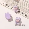 Estilo Japonés Dibujo Animado Curativo Lindo Resina Terciopelo Conejo Funda para Teléfono Accesorio para el Cabello Broche Calzado Bolsa Accesorios Piezas