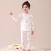 Conjunto de Roupas de Outono de Algodão Puro Infantil e Calças Compridas para Meninos e Meninas Primavera e Outono Quente Estampado Íntimo Bebê Primavera e Outono Pijama de Algodão