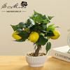 Bonsái pequeño de simulación de flores falsas, ideal para fabricantes de Yiwu, adornos creativos, decoraciones florales de simulación, plantas en macetas de simulación.