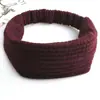 Diadema de punto de ala ancha estilo coreano para lavarse la cara con cordón, pañuelo para la cabeza cálido simple, diadema, gorro de moda para el posparto, accesorios para cubrir el cabello blanco
