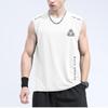 Chaleco de seda de hielo para hombre, moderno, fino, transpirable, de secado rápido, deportivo, de ocio, ancho, con cuello redondo, sin mangas, para verano
