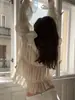 Camisa Plisada Semitransparente Transfronteriza, Estilo Europeo y Americano, Nuevo Modelo Primavera/Verano 2026, Camisa con Lazos Plisados y Volantes de Color Sólido